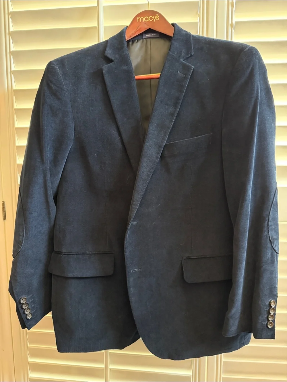 Stafford Navy Corduroy Sport Coat